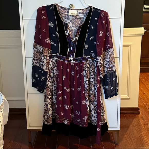 Anthropologie deep purple dress - Picture 2 of 4